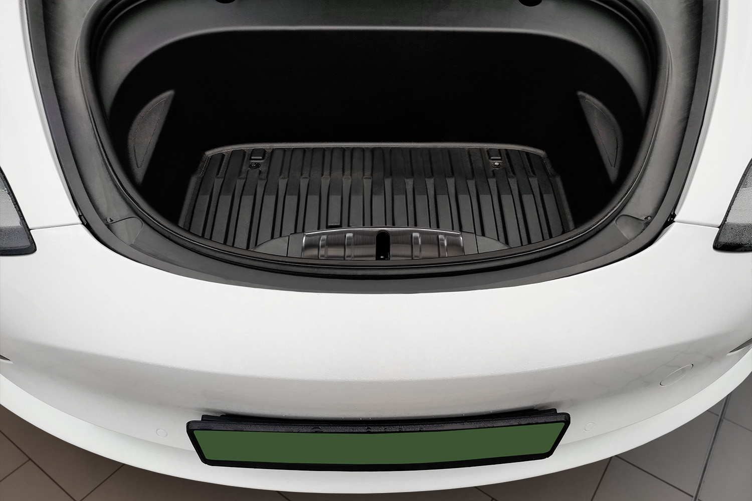 Protection de seuil de chargement de frunk Tesla Model 3 2017-2023 4 portes tricorps acier inox brossé anthracite