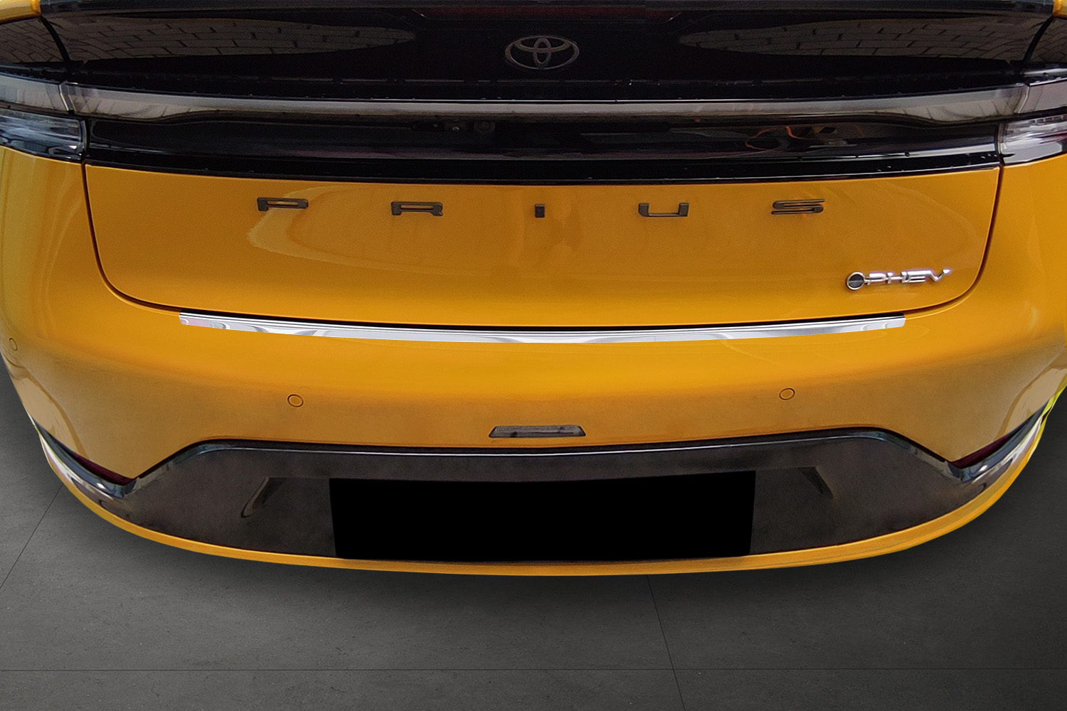 Protection de seuil de coffre convient à Toyota Prius V (XW60) 2023-présent 4 portes tricorps acier inox brossé