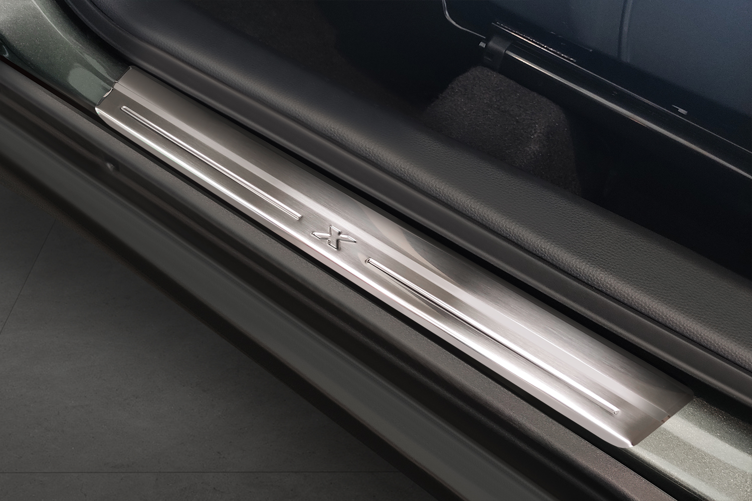 Seuils de portes convient à Toyota Aygo X 2022-présent acier inox brossé 4 pièces