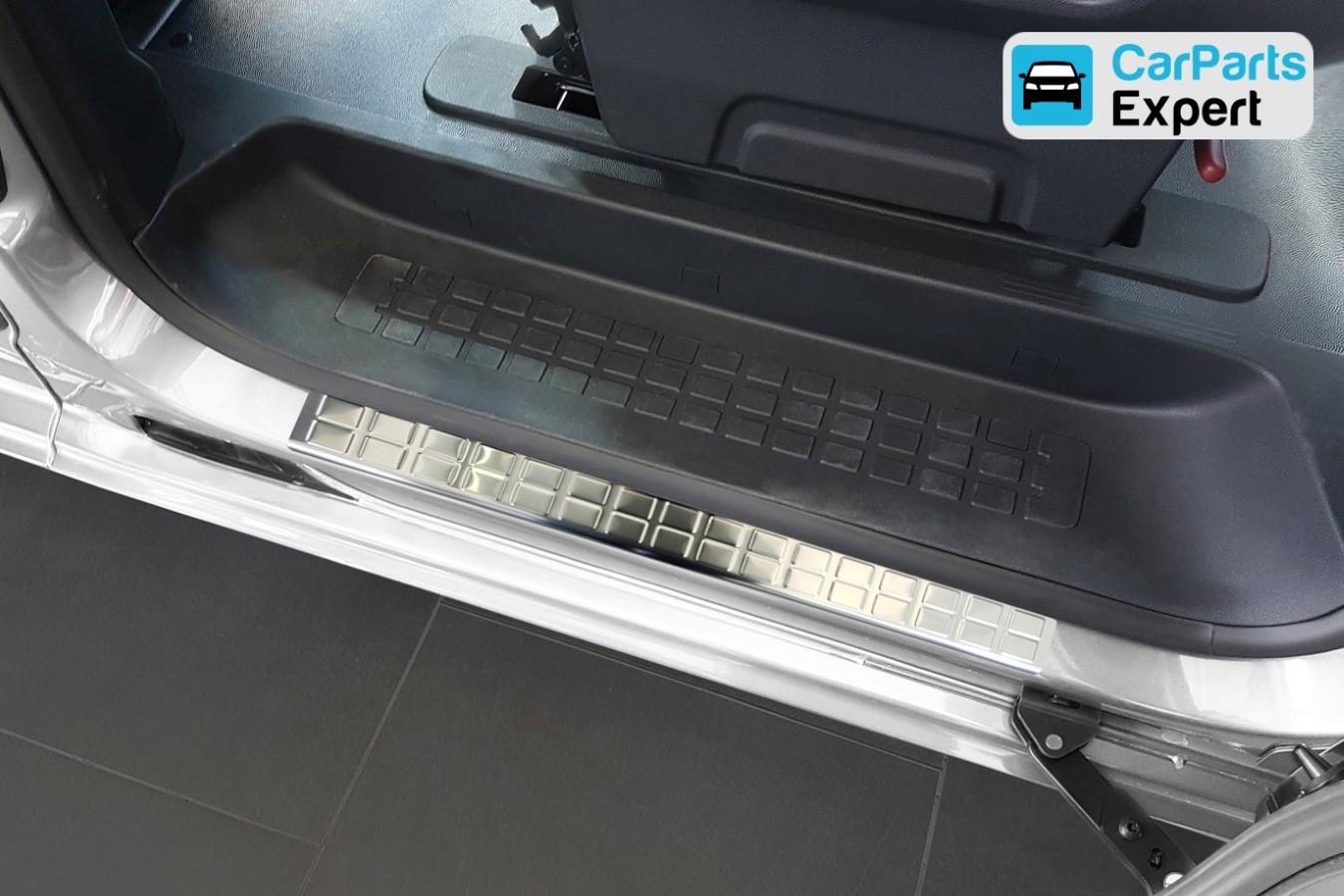 Door sill plates suitable for Toyota ProAce Verso II 2016-present stainless steel brushed 2 pieces