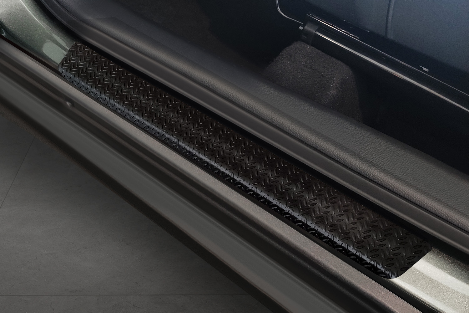 Seuils de portes convient à Toyota Aygo X 2022-présent aluminium tôle larmée noir 4 pièces