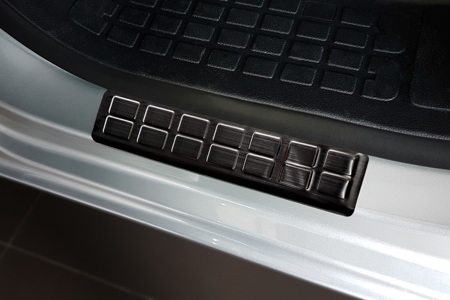 Seuils de portes Toyota ProAce Verso II 2016-présent acier inox brossé anthracite 2 pièces