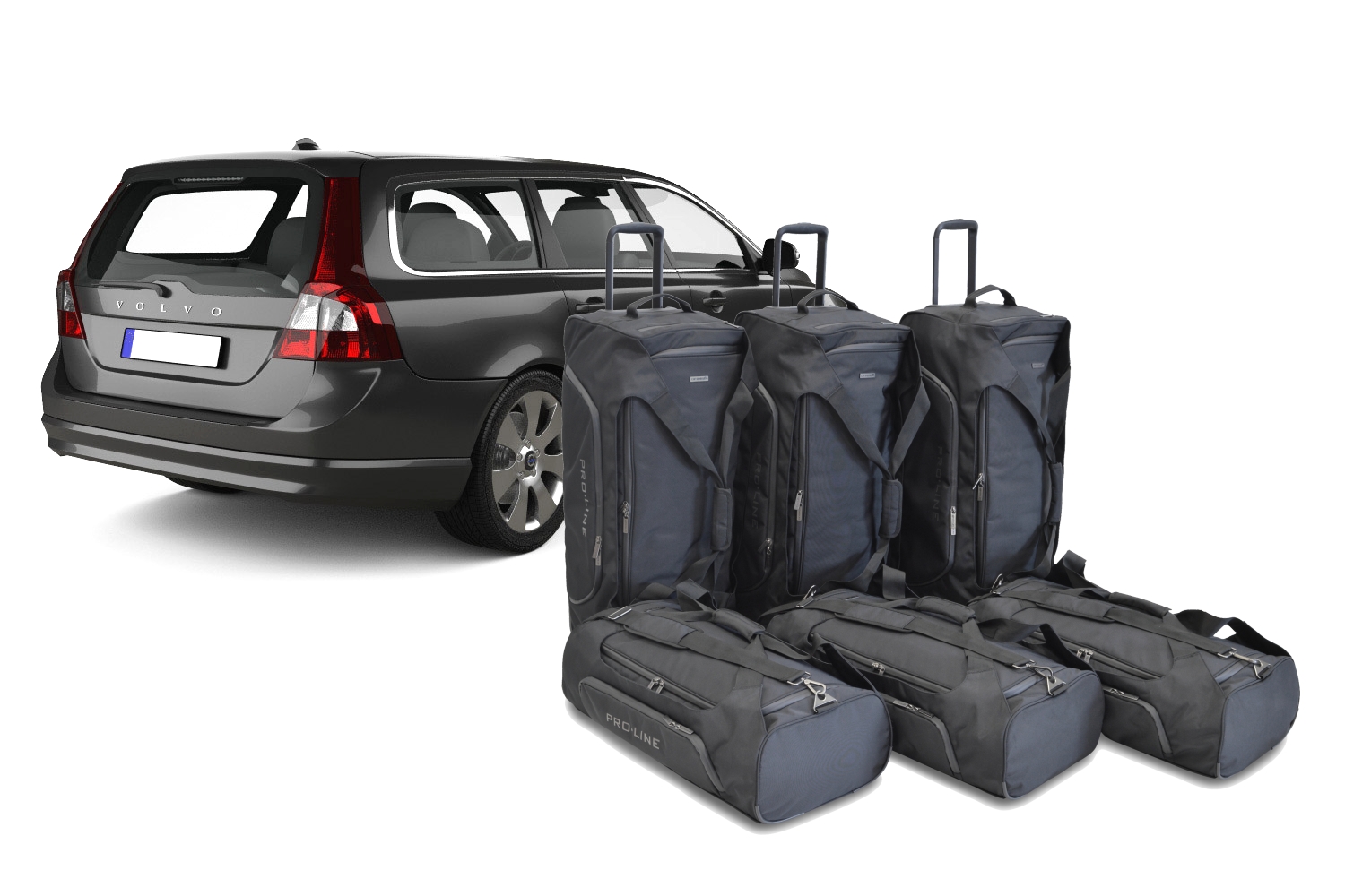 Travel bag set suitable for Volvo V70 (P24) 2007-2016 wagon Pro.Line
