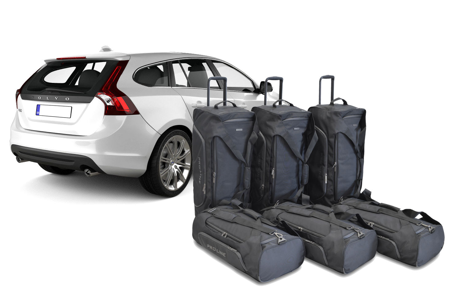 Set de sacs de voyage convient à Volvo V60 I 2010-2018 break Pro.Line