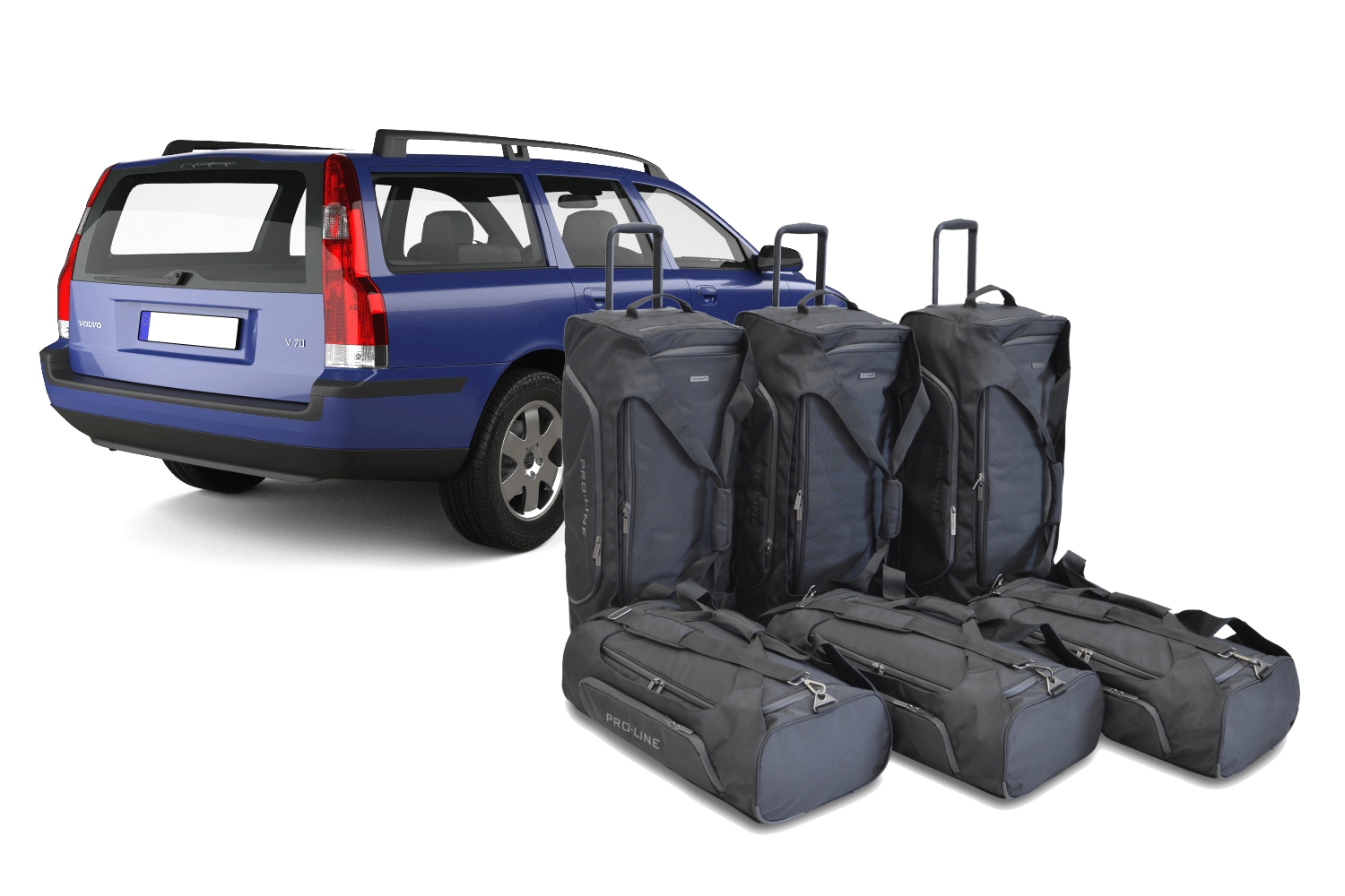 Travel bag set suitable for Volvo V70 (P26) 2000-2007 wagon Pro.Line