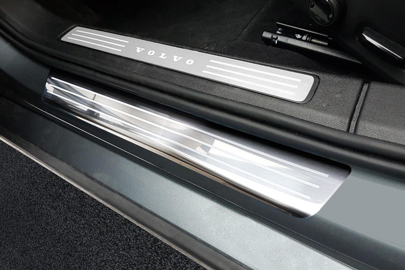 Seuils de portes Volvo V60 II 2018-présent break acier inox brossé 4 pièces