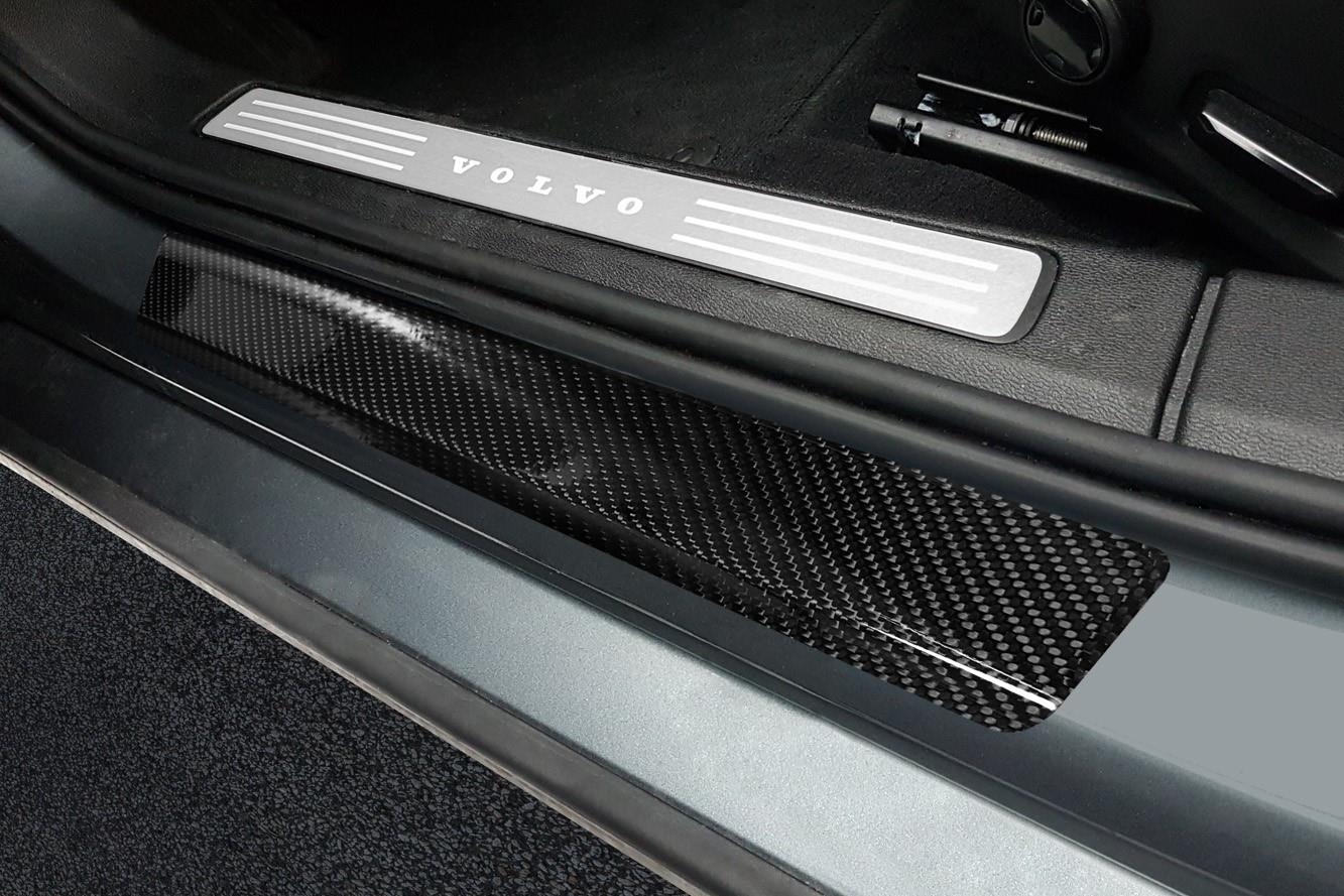 Seuils de portes Volvo V60 II 2018-présent break carbone 4 pièces