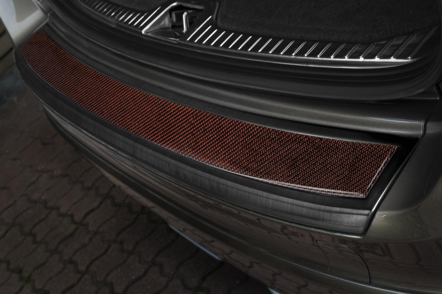 Protection de seuil de coffre Volvo XC60 II 2017-présent acier inox anthracite - carbone