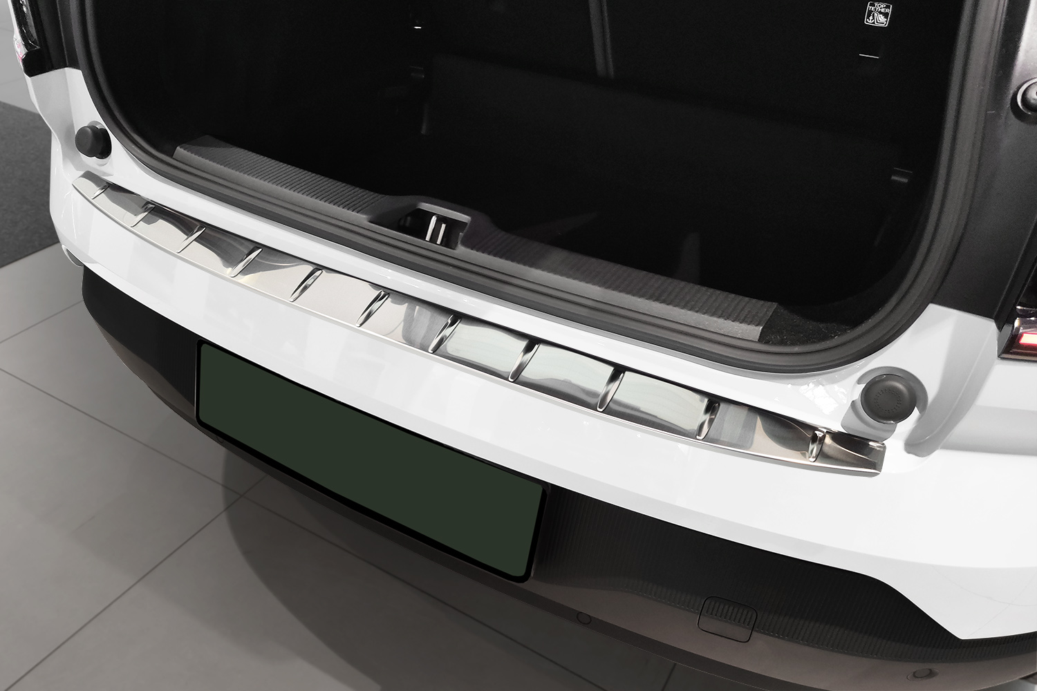 Protection de seuil de coffre convient à Volvo EX30 2024-présent acier inox brossé