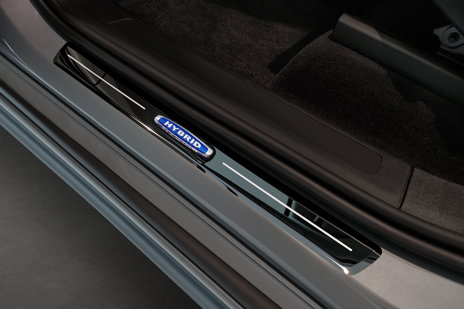 Seuils de portes convient à Volvo XC90 II 2015-présent acier inox noir brillant 4 pièces