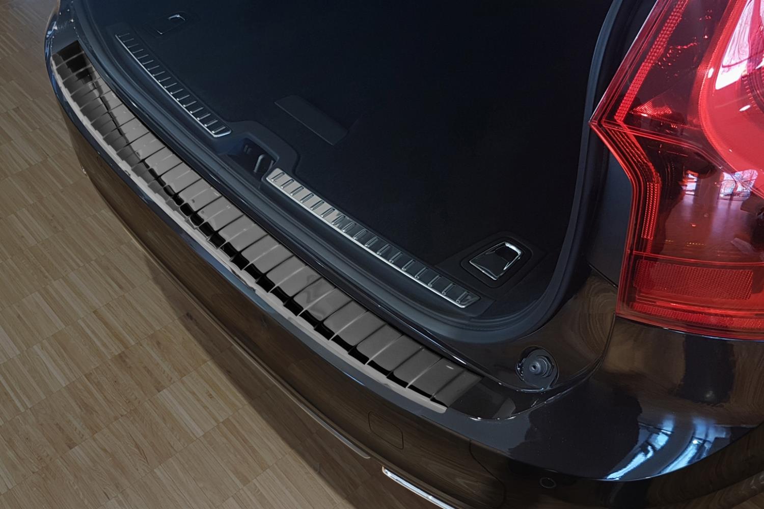 Bumperbeschermer Volvo V90 II 2016-heden wagon RVS hoogglans zwart