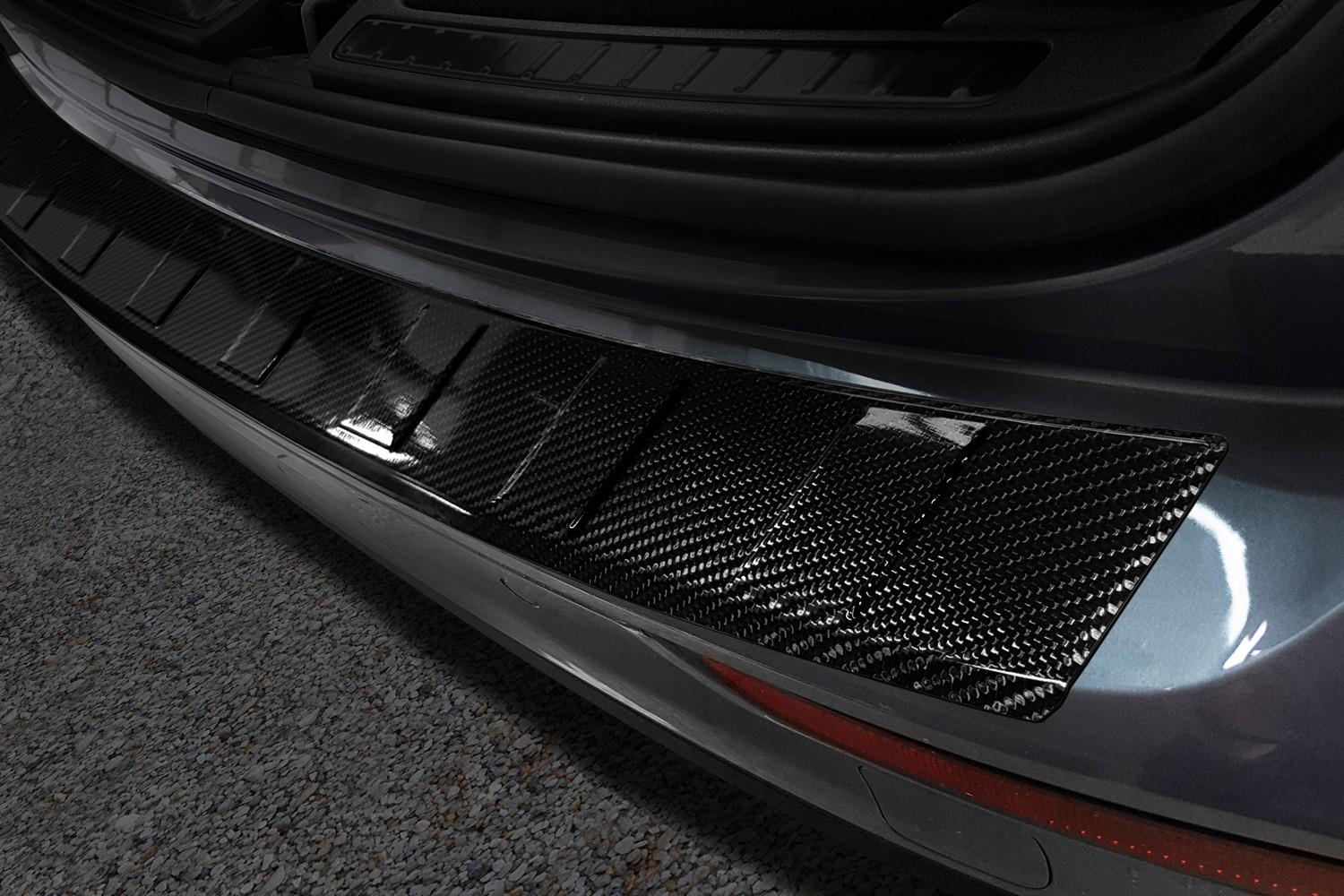 Rear bumper protector suitable for Volvo V60 II 2018-present wagon carbon