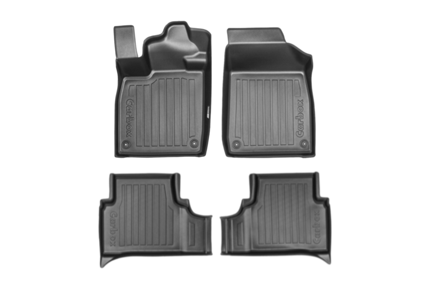 Fußmatten passend für Volkswagen ID.3 2019-heute 5-Türer Schrägheck Carbox Floor PE Gummi - Set vorne + hinten