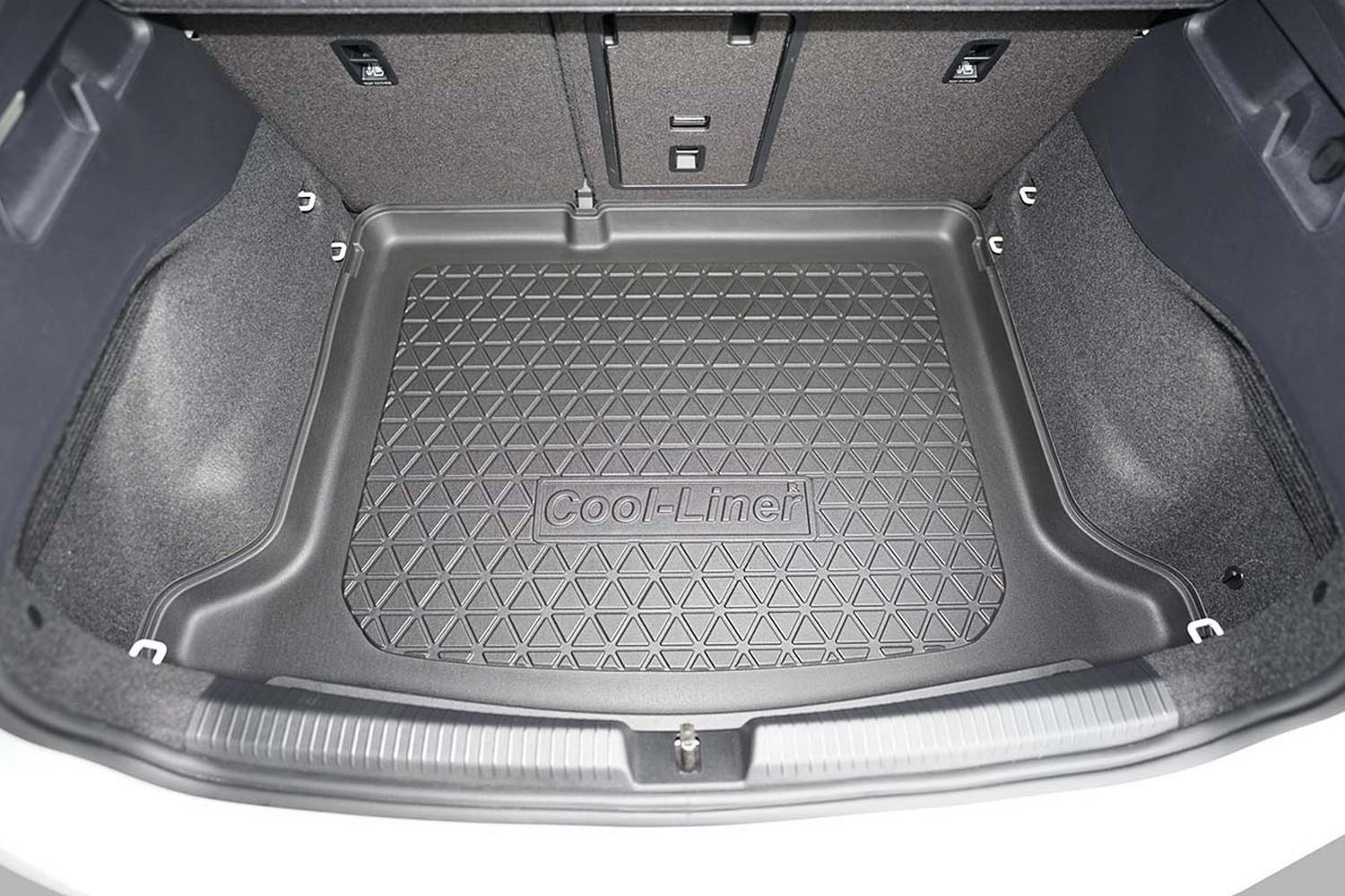 Boot mat suitable for Volkswagen ID.3 2019-present 5-door hatchback Cool Liner anti slip PE/TPE rubber