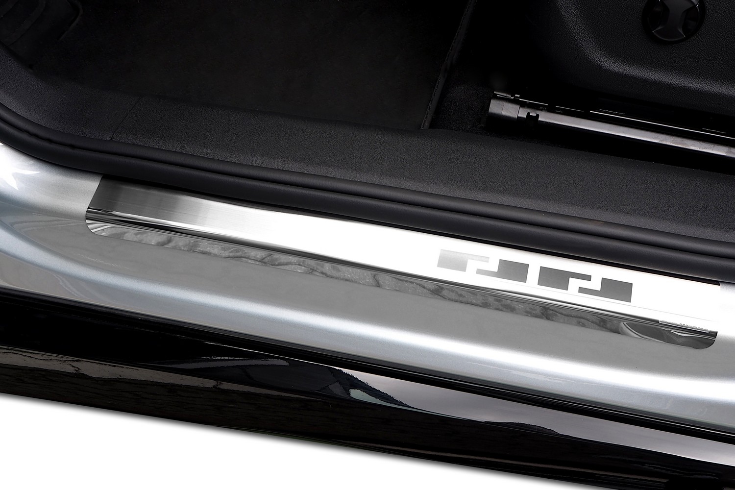 Door sill plates suitable for Volkswagen ID.7 2023-present 5-door hatchback stainless steel brushed