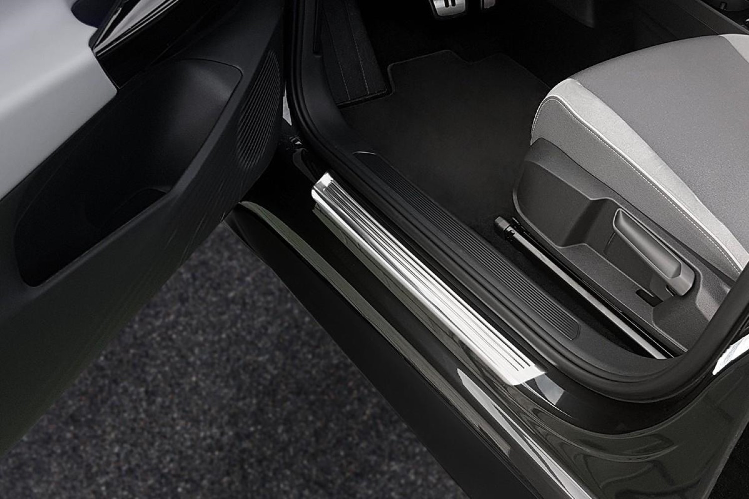 Seuils de portes convient à Volkswagen ID.3 2019-présent 5 portes bicorps acier inox brossé 4 pièces