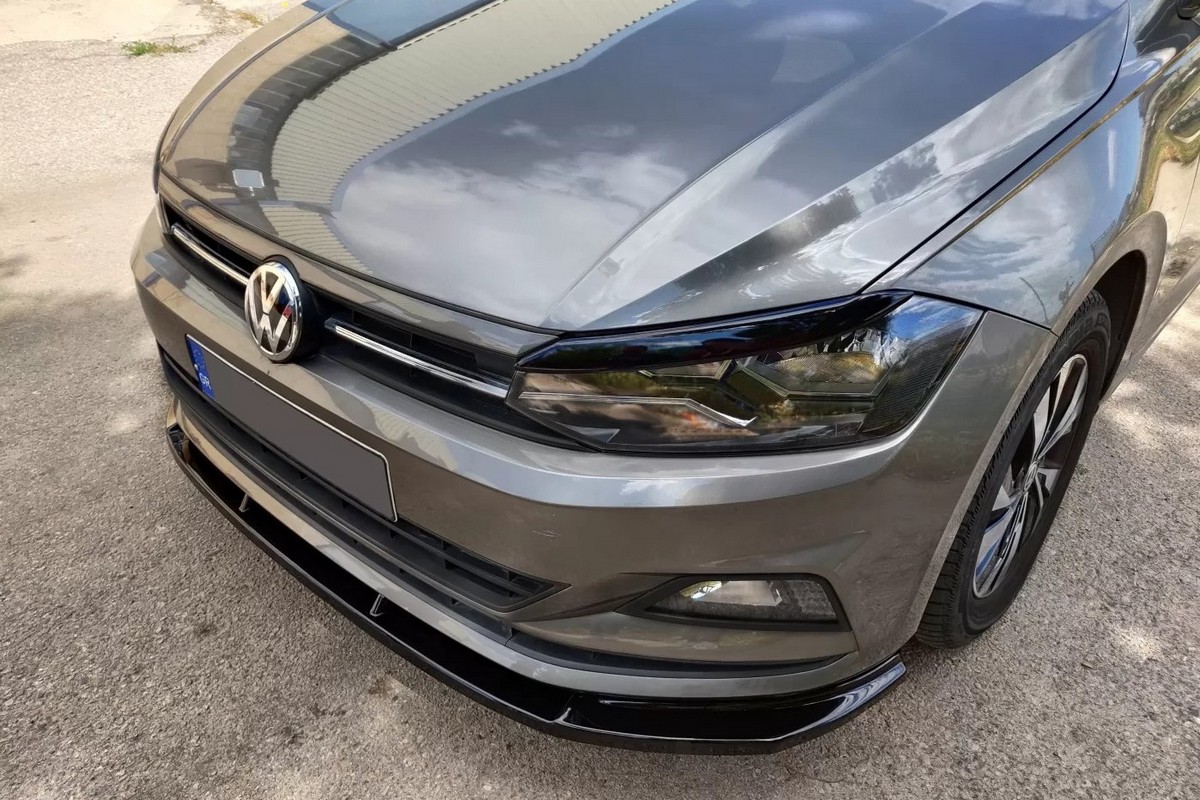 Front spoiler suitable for Volkswagen Polo VI (AW) 2017-present 5-door hatchback ABS