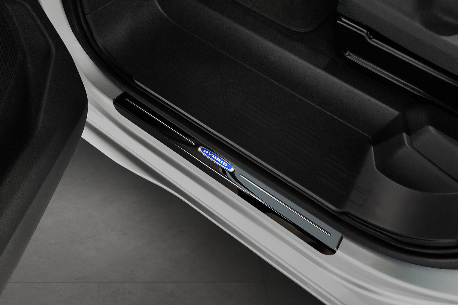 Seuils de portes Volkswagen Multivan T7 (ST) 2022-présent acier inox noir brillant 4 pièces