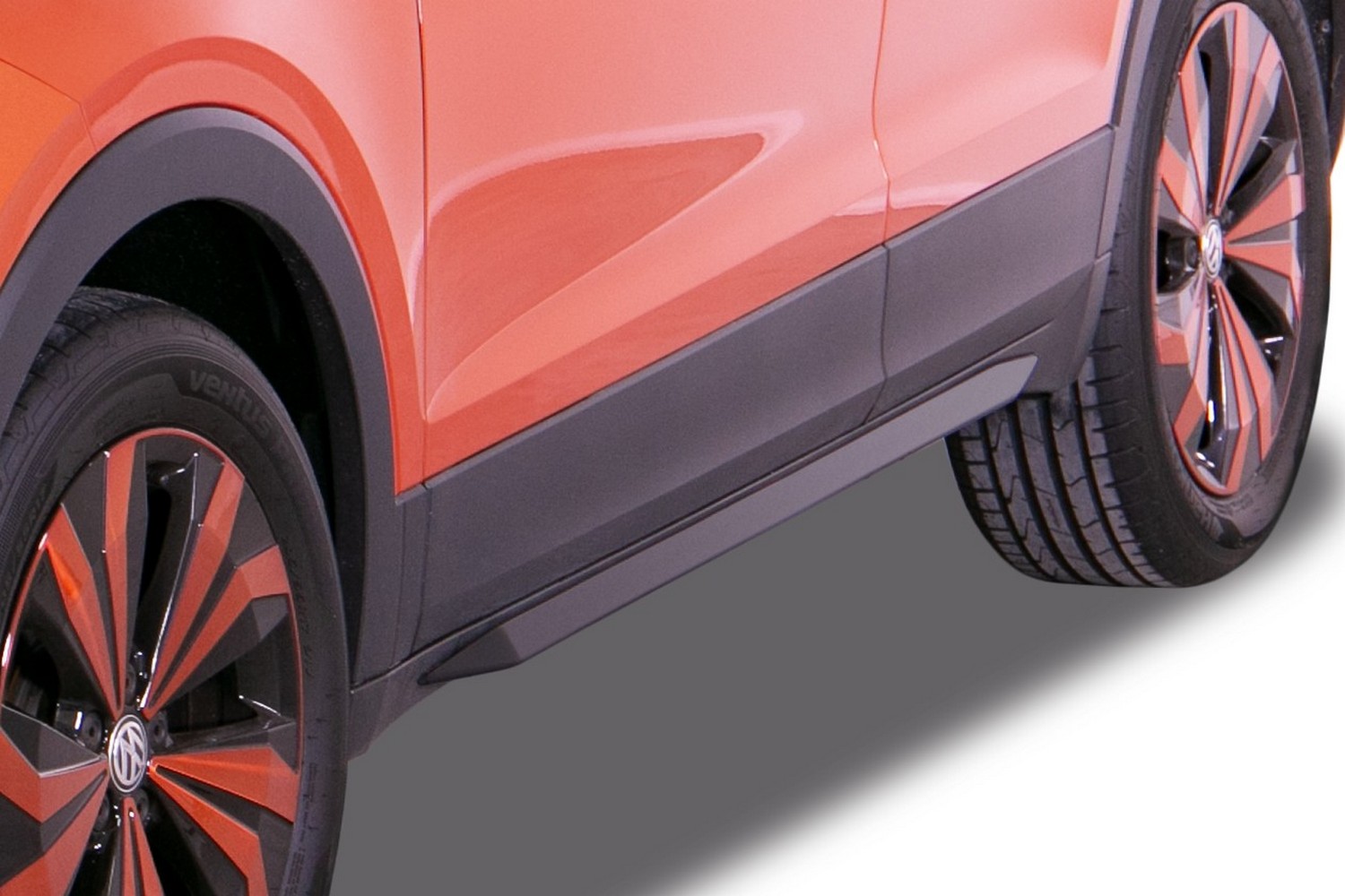 Side skirts suitable for Volkswagen T-Cross 2018-present &#34;Slim&#34; ABS