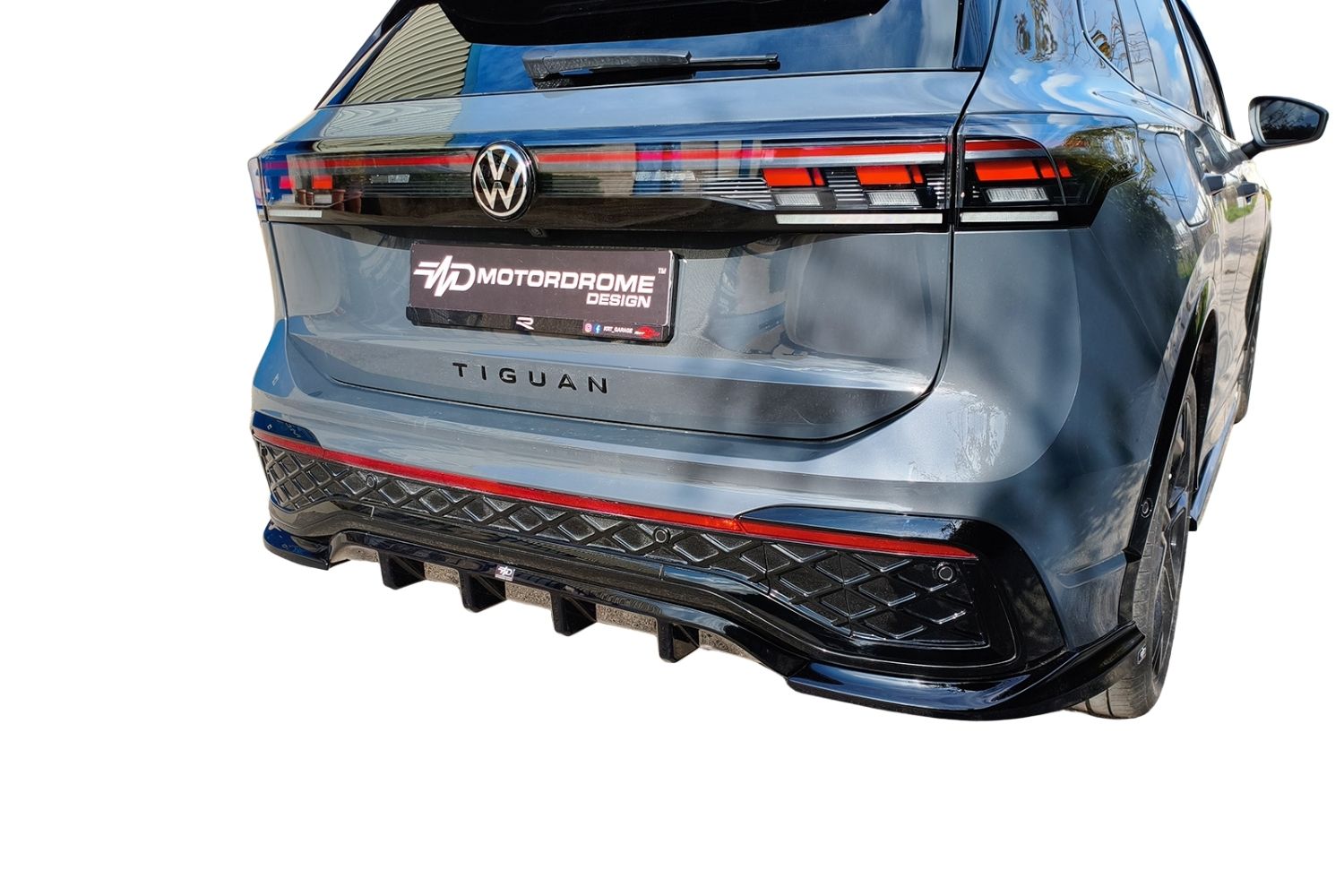 Achterdiffusor geschikt voor Volkswagen Tiguan III 2024-heute ABS Achterdiffusor geschikt voor Volkswagen Tiguan III 2024-heute ABS