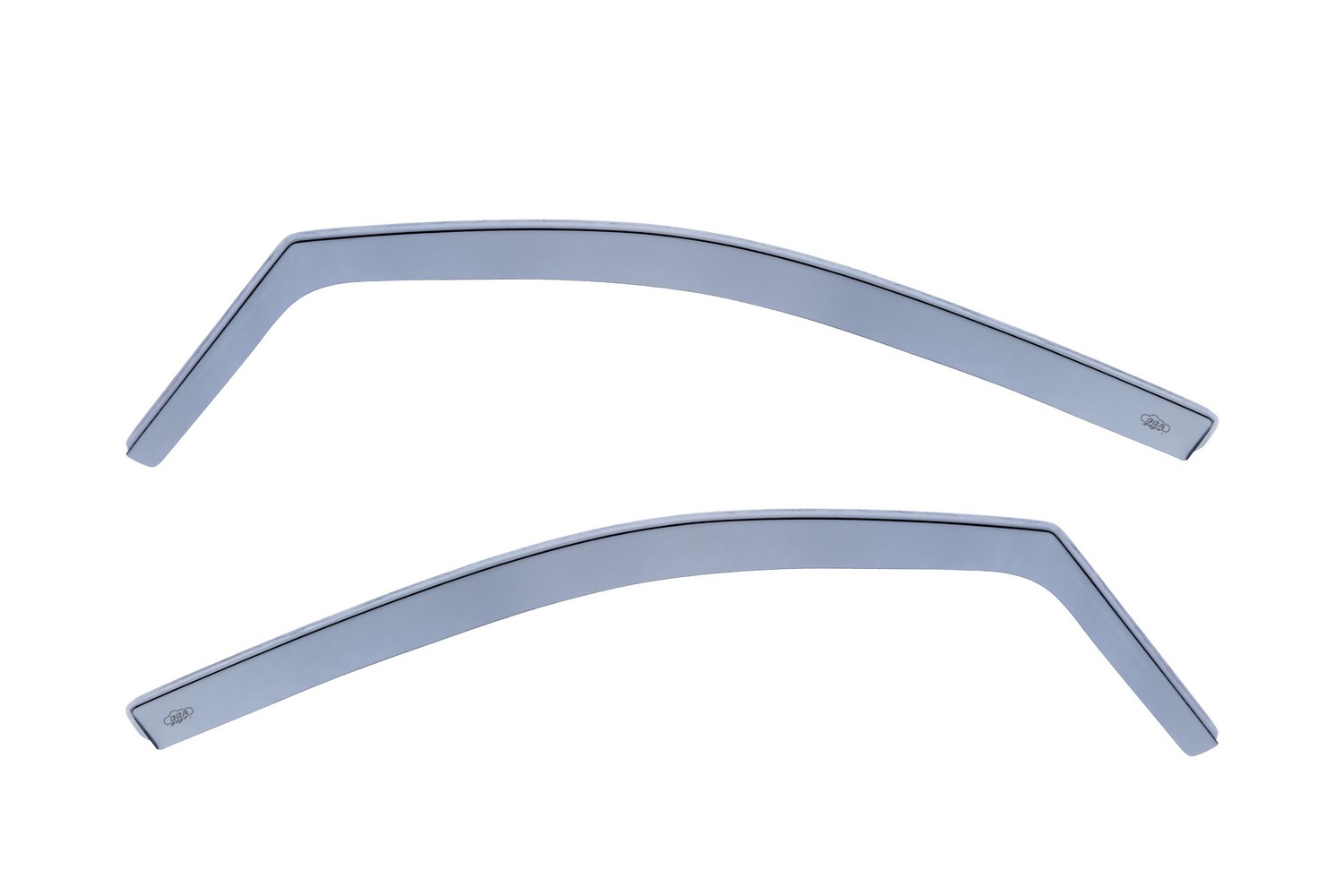 Side wind deflectors suitable for Volkswagen up! 2011-present 5-door hatchback front doors DGA - smoke grey (2)