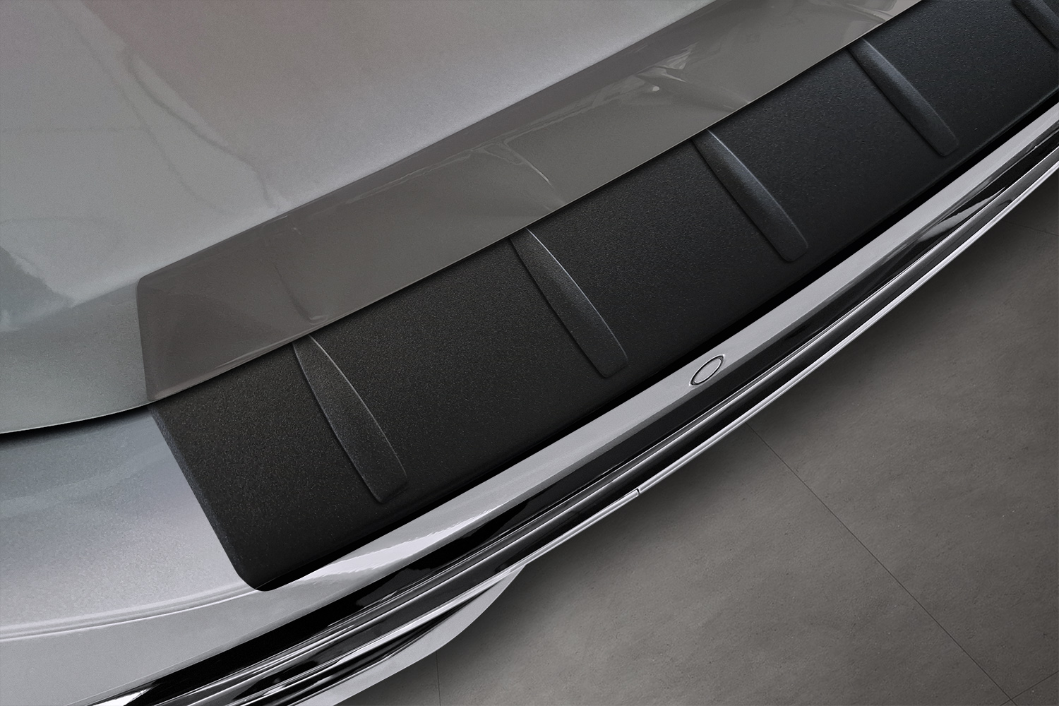 Rear bumper protector suitable for Volkswagen Passat Variant (B9) 2023-present wagon stainless steel matt black