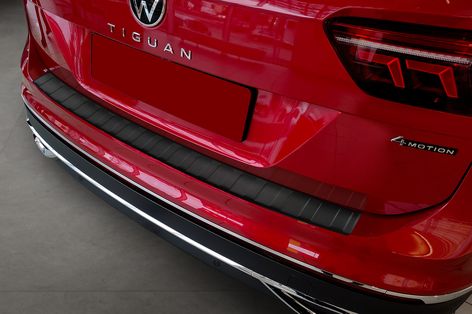 Bumperbeschermer geschikt voor Volkswagen Tiguan II Allspace 2017-2024 RVS mat zwart