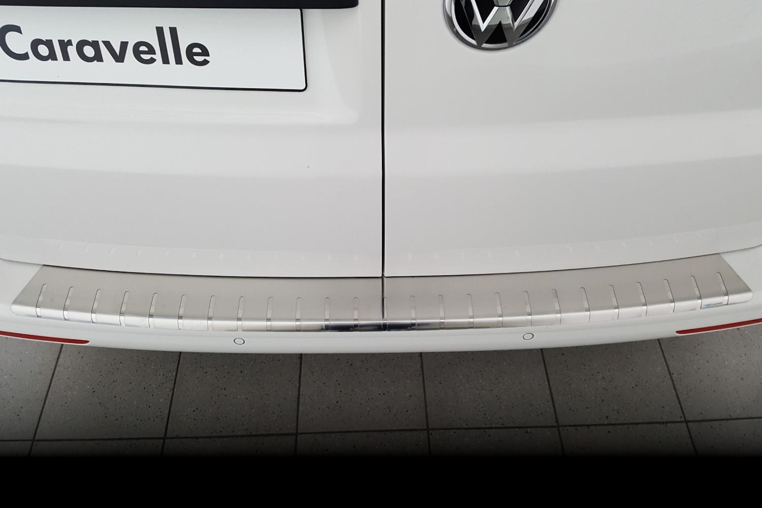 Protection de seuil de coffre convient à Volkswagen Transporter T5 2003-2015 acier inox brossé