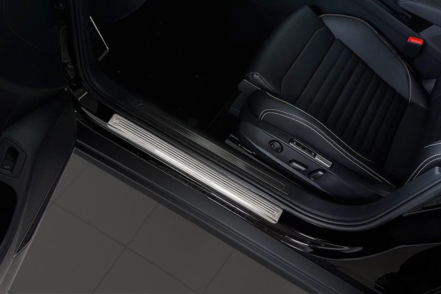 Seuils de portes convient à Volkswagen Passat Variant (B8) 2014-2023 break acier inox brossé 4 pièces