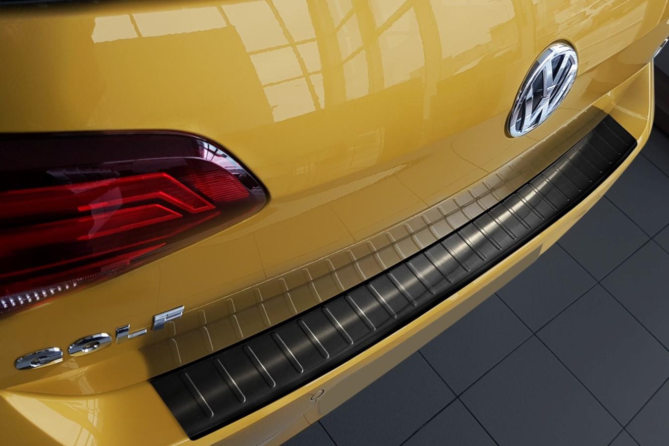 Rear bumper protector Volkswagen Golf VII (5G) 2012-2020 3 & 5-door hatchback stainless steel brushed anthracite