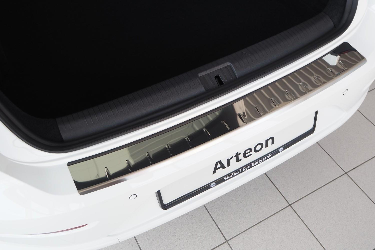 Protection de seuil de coffre Volkswagen Arteon 2017-présent 5 portes bicorps acier inox brillant
