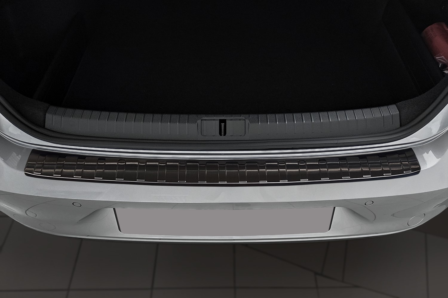 Rear bumper protector suitable for Volkswagen Passat (B8) 2014-2021 4-door saloon stainless steel brushed anthracite