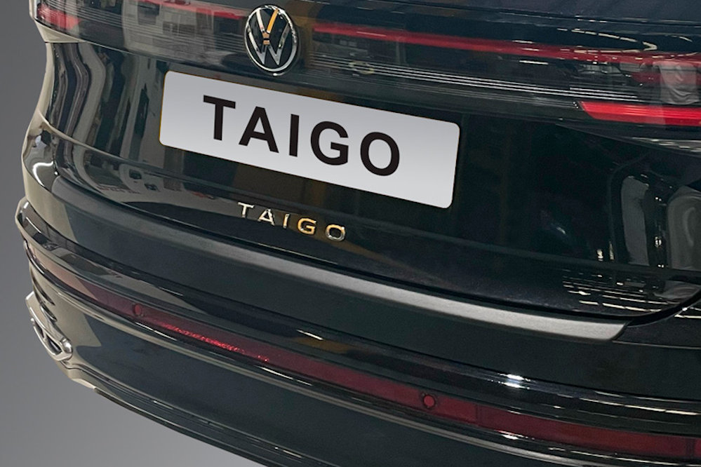 Rear bumper protector suitable for Volkswagen Taigo (CS) 2021-present ABS - matt black