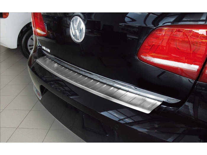 Bumperbeschermer Volkswagen Passat (B7) 2010-2014 4-deurs sedan RVS geborsteld