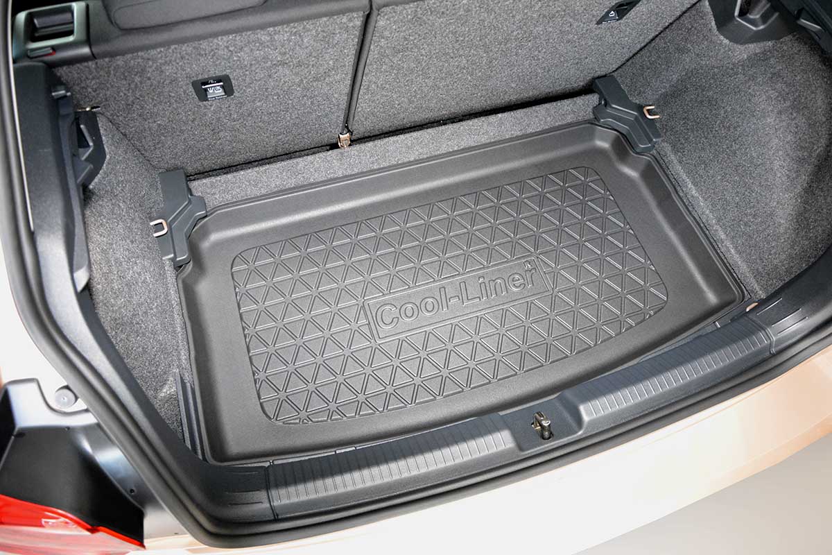Auto Leder Kofferraummatten für VW Polo VI Hatchback 2017 2018